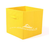 Yellow Foldable Clothes Storage Without Lid