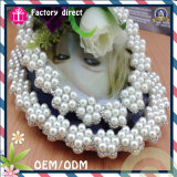 Diamond with Pearl Design Oval Photo Frame