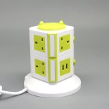 13A UK Tower Extension Socket with BS Plug & USB Charge Station