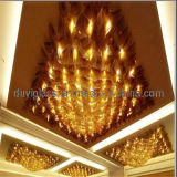 Brown Crystal Glass Craft Chandelier Lighting for Ceiling Decoration