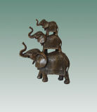 Bronze Elephant Sculpture (TPY-069)