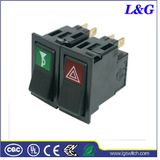 12V 24V Auto/Marine Waterproof LED Rocker Switch