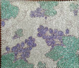 Glitter Flower Design Synthetic Leather (CP34)