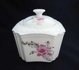 Superwhite Decorative Ceramic Sugar Pot