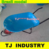 78 L Blue Brazil Model Power Coated Wheel Barrow