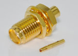 RF Coaxial SMA Bulkhead Female Connectors Solder for Rg405/. 086 Cable