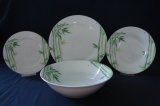 Extra White Ceramic Porcelain Dinner Plate Set with Salad Bow, Dinner Tableware Set