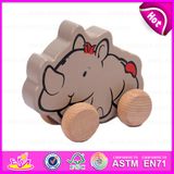 2015 Fashion Pull String Line Toy, Cartoon Children Wooden Pull and Push Toy, Top Quality Wooden Pull Toy with Promotions W05b078