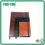 Custom PU Cover Notebook with Different Size, Notebook with Elastic for A4-A7