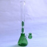 Glass Pipe Glass Smoking Pipe with 2 Percs 20 Inches High (GB-062)