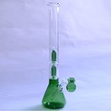 Glass Pipe Glass Smoking Pipe with 2 Percs 20 Inches High (GB-062)