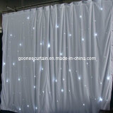 White Cloth with White Light LED Star Curtain