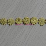 Yellow Small Flower Design Chemical Lace for Clothing