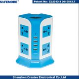 Universal Extension Lead Socket Vertical Socket Power Outlet