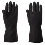 Heavy Duty Black Latex Glove with Flocklined (GBL900)