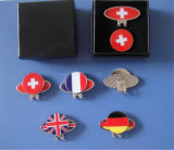 Hat Clip Made for Metal, Country Flag Hat Clip and Ball Marker (AS-Hat Clip-LU-166)