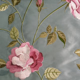 Silk/Polyester Floral Embroidery Fabrics