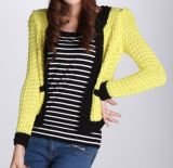 Lady Knitted Cardigan Sweater Fashion Garment (ML1049)