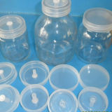 Glass Jar Vessels Plastic Lid Glass Bottle Container Glassware