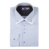 Men's Business Long Sleeve Solid Double Collar Shirt