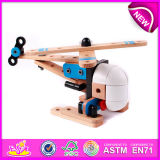 Promotional Wooden Toy Plane for Kids, Small Wooden Toy Plane for Children, Funny Combination Model Toys for Baby W03b016