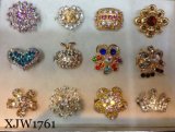 Fashion Finger Ring/Jewelry Ring/Multi Colorful Crystal Extended Ring (XJW1761)