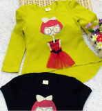 Girl's Long Sleeves Printing Customized T-Shirt (T-A-013)