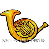 Horn Embroidered Patch