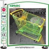 210L Galvanized Supermarket Hand Trolley