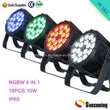 Waterproof IP65 RGBW 18*10W LED Stage PAR Light