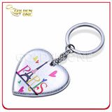 Custom Printed Zinc Alloy Heart Metal Key Tag Promotional Gift