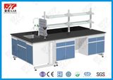 Steel and Wood Island Lab Workbench