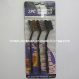 3PC Plastic Handle Mini Wire Brush Set for Polishing (YY-382)