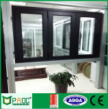 High-Quality Aluminum Bifolding Glass Window with Tempered Glass