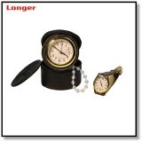 Leather Alarm Clock with Jewelry Box