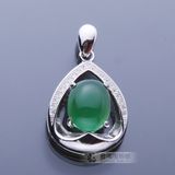 Jade Gemstone Fashion 925 Sterling Silver Pendant