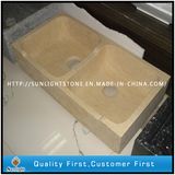 Natural Stone Egypt Beige Marble Countertop Sink