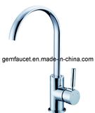 Brass Single Handle Single Hole Sink Faucet Kitchen in Chrome (21909)