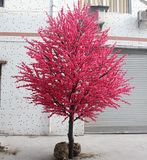 Newly Artificial Peach Flower Blossoms Tree Bonsai