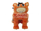 Coin Operated Animal Cars for Amusement Park/Plush Horse Baby Ride/Electric Toy Rides with Cute Cartoon Figuers