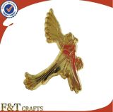 Custom 3D Bird Shape Plated Golden Souvenir Metal Pin Badges (FTBD11036J)