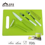 Ceramic Tableware for Fruit Knife+Peeler+Stainless Steel Forks+Chopping Board