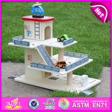 2015 New Design Kids Wooden Cars Parking Toy, Funny Play Children Garage Cars Parking Toy, Wooden Vertical Parking Lot Toy W04b023