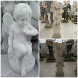 White Marble Angel Statue for Decoration