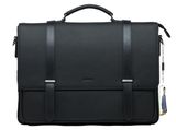 Dark Blue Cowhide Leather Men Briefcase Computer Bag (113-811)