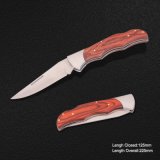 Folding Knife with Wooden Handle (#3921)