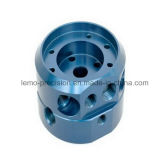 Blue Anodized Machined Bushing with Screw
