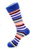 New Design 6color Stripe Men's Full Cotton Socks Stockings/ Factory Supplier High Quality Colorful Hot Sale Audlts Sock