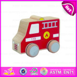 2015 Exqusite Wooden Educational Toys for Children, Mini Wooden Fire Truck Toy for Kids, Hot Sale Wooden Toys Fire Truck W04A109