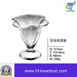 Clear Ice Cream Glass Bowl Tableware Kb-Hn0123